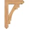 Ekena Millwork Merced Arts and Crafts Smooth Bracket w/ Offset Brace, Western Red Cedar, 5 1/2"W x 18"D x 26"H BKT0604X18X26MRC03SWR - alternate 4